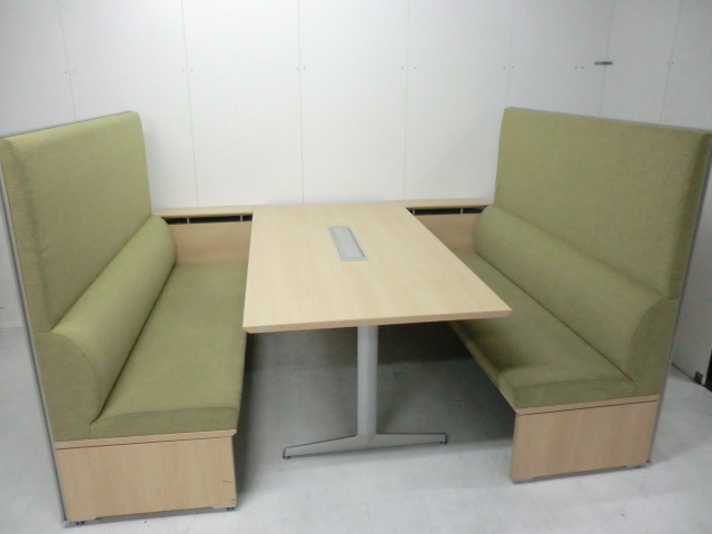 ソファ+テーブルセット （ オカムラ ） グリーン /