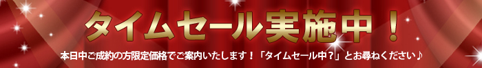 タイムセール！これに気付いたお客さまはラッキーです！