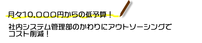 月々10,000円からの低予算でサポート