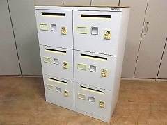 メールロッカー 6人用 オカムラ レクトライン ホワイト