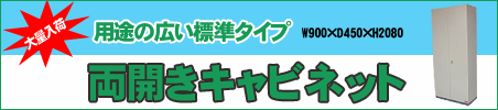 用途の広い標準タイプ　両開きキャビネット