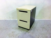 ワゴン2段 オカムラ ベージュ