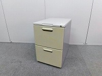【イトーキ】ワゴン2段ニューグレー