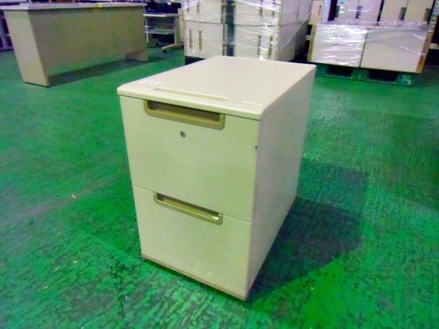【オカムラ】ワゴン2段 DB