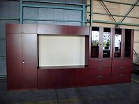 木製書庫 オカムラ 木目調