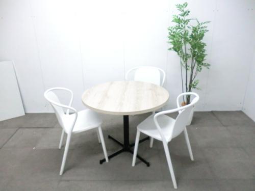 ナチュラル丸テーブル&チェアセット