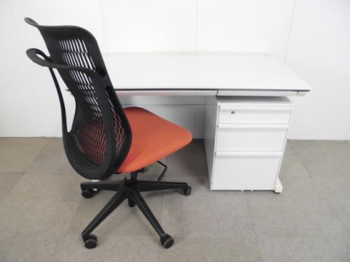 デスク+OAチェア+3段ワゴンセット