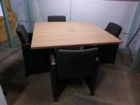会議テーブル+1人用ソファセット