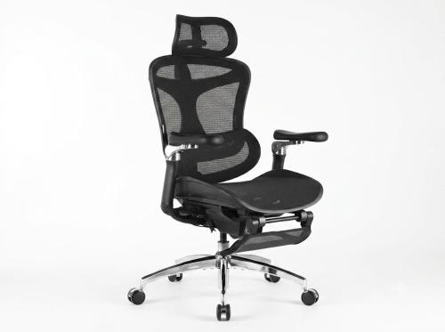 【新品】 C300 PRO オフィスチェア SIHOO メッシュ ブラック フットレスト付き
