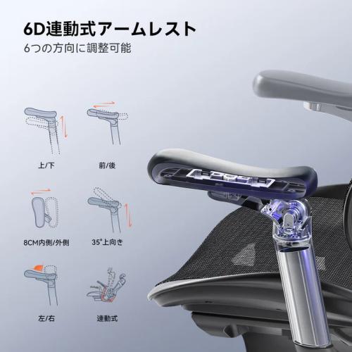 【新品】 C300 PRO オフィスチェア SIHOO メッシュ ブラック フットレスト付き