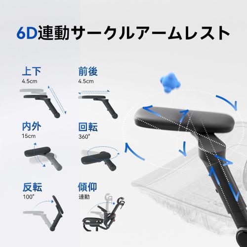 【新品】 B300 PRO オフィスチェア SIHOO メッシュ ブラック フットレスト付き