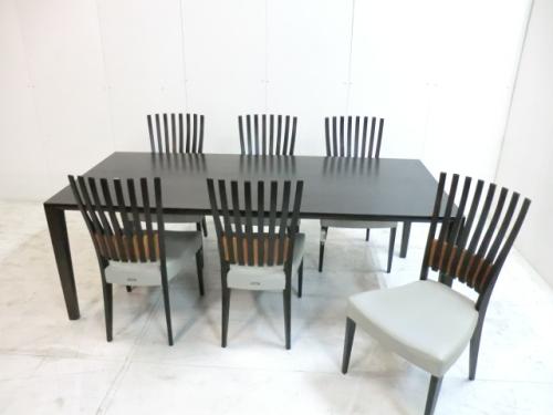 カリモク / 木目調 / 【中古】 会議テーブル・チェアセット