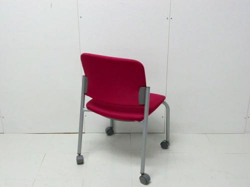 コクヨ / レッド / 【中古】 スタッキングカートチェア4脚セット