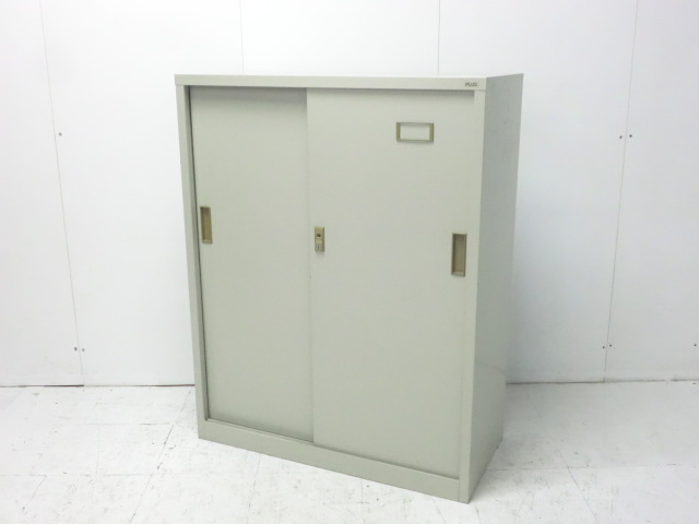 引違い書庫 ( プラス ) ニューグレー / | 中古オフィス家具通販のありがとう屋