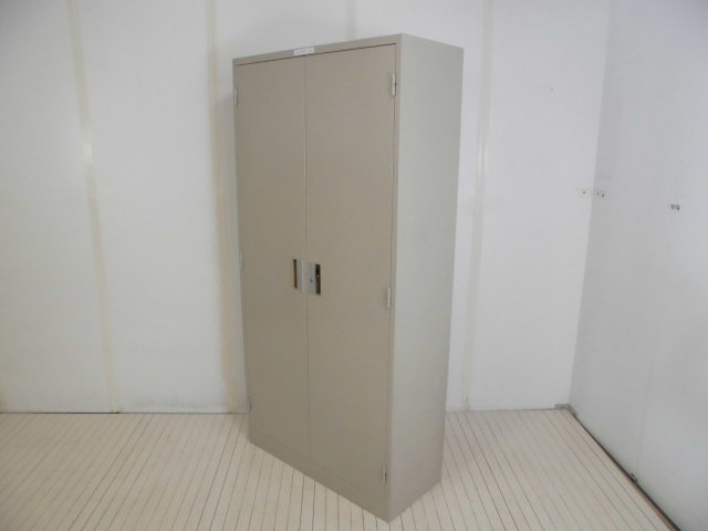 【中古】両開きキャビネット/ニューグレー/