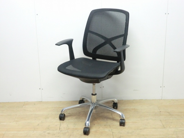 【中古】/OAチェア/ ブラック / 肘有