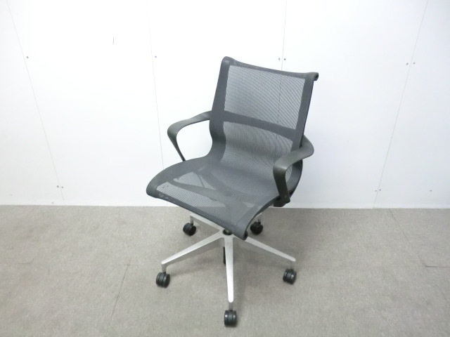 ハーマンミラー/セトゥー/グレー/ 【中古】 OAチェア肘有