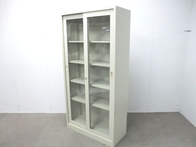 生興 / ニューグレー / 【中古】 引違い書庫