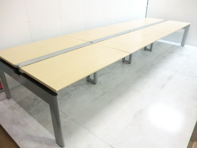 ウチダ/木目調/【中古】フリーアドレスデスク