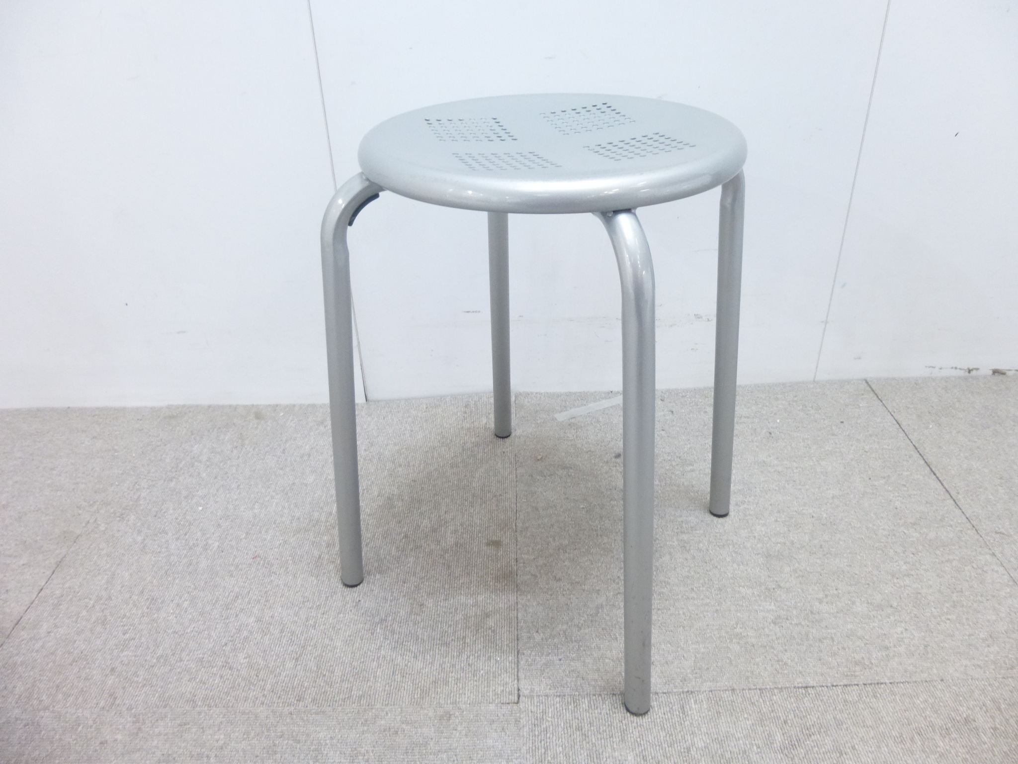 シルバー/スツール/【中古】/