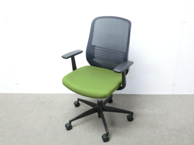 コクヨ / シロッコ / グリーン / CRS-G2622F6 【中古】 OAチェア肘有