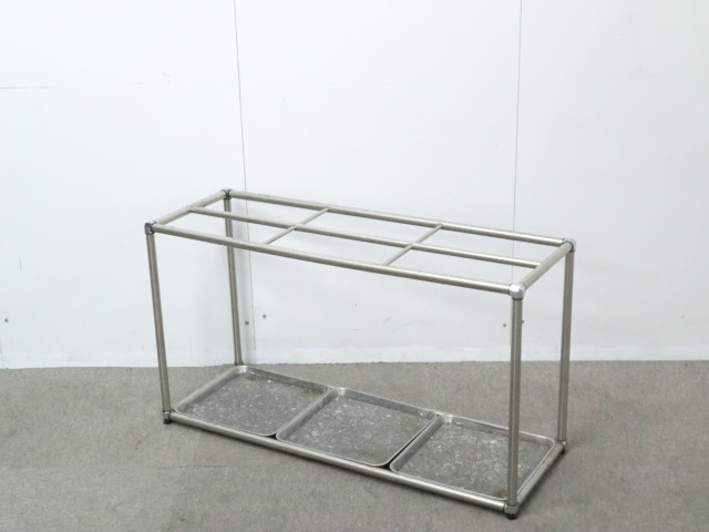 ウチダ / シルバー / 【中古】 傘立て