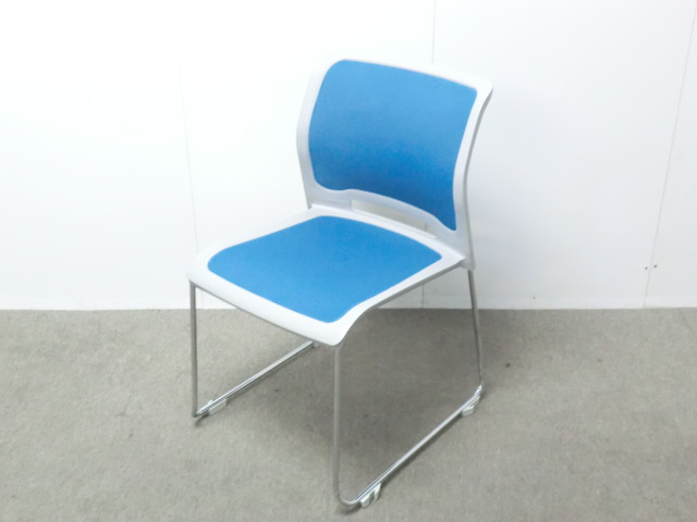 コクヨ / ブルー / 【中古】 スタッキングチェア