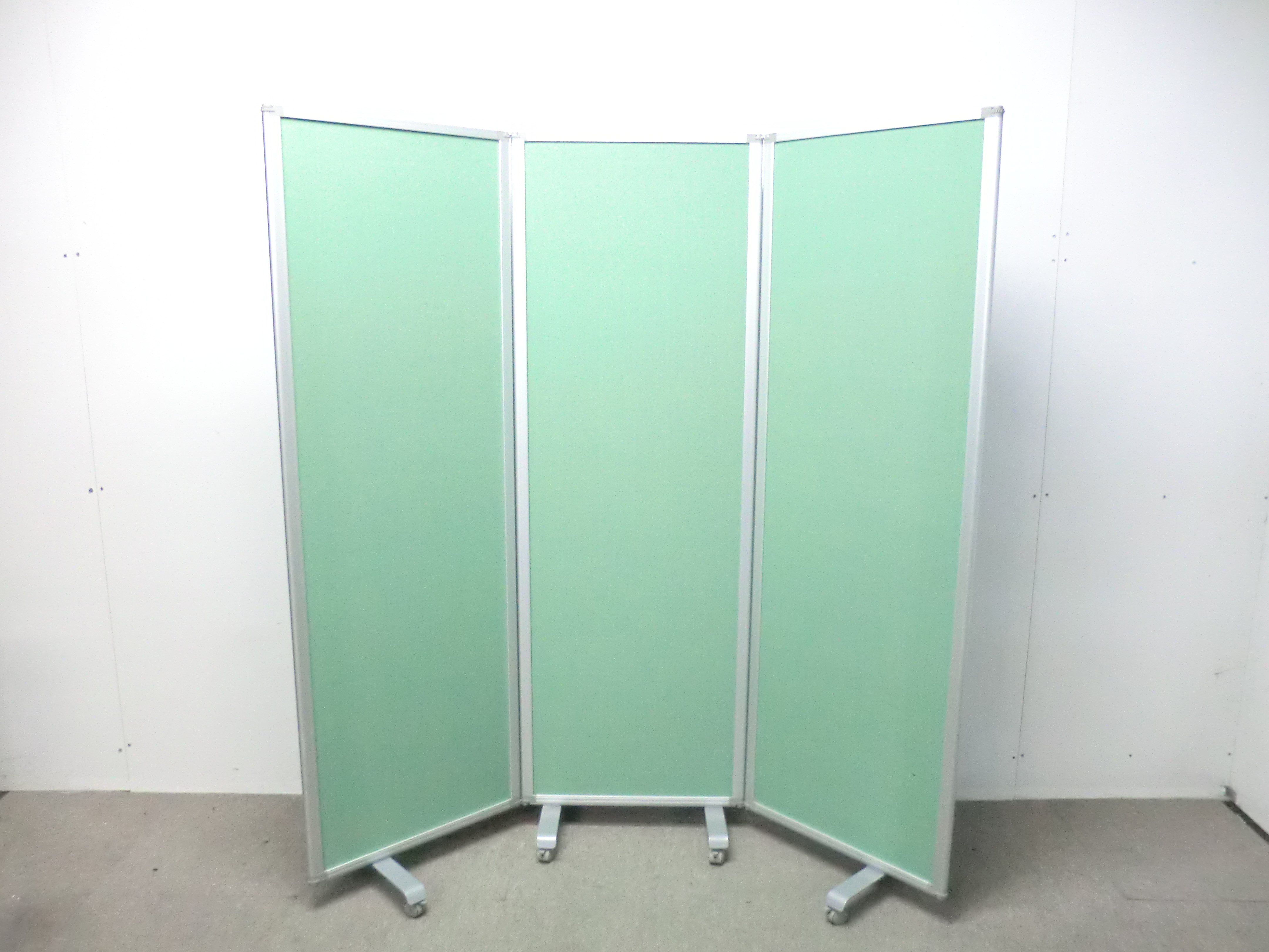 3連衝立 / グリーン 【中古】