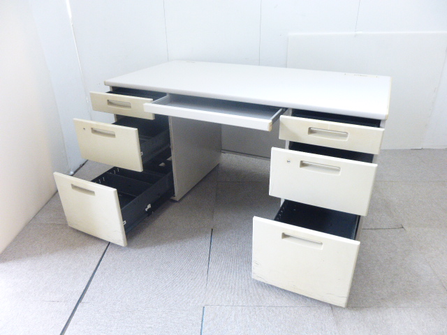 コクヨ/ニューグレー/両袖デスク/【中古】