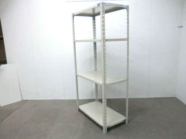 軽量ラック / ニューグレー / 【中古】 天地4段