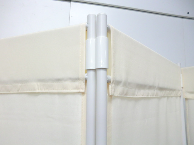 4連衝立 / ホワイト / 【中古】