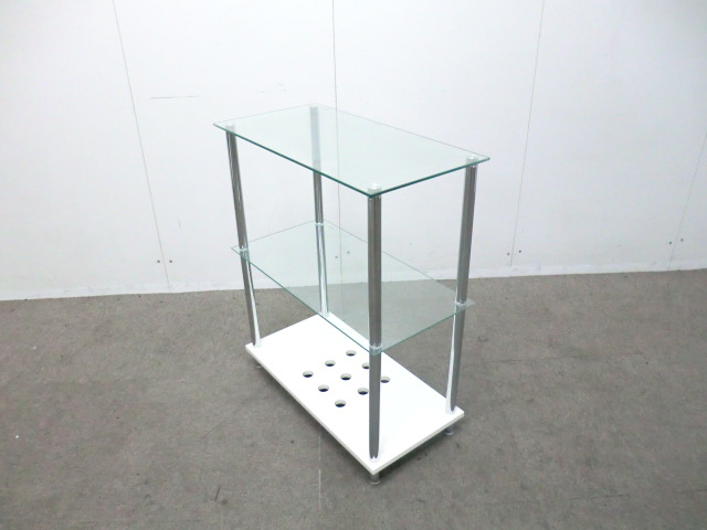 ガラス棚 / シルバー / 【中古】