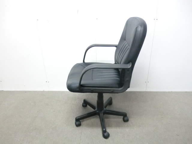 役員チェア / ブラック / 【中古】 フェイクレザー