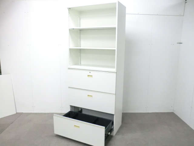 シンライン / ホワイト / 【中古】 上下連結書庫