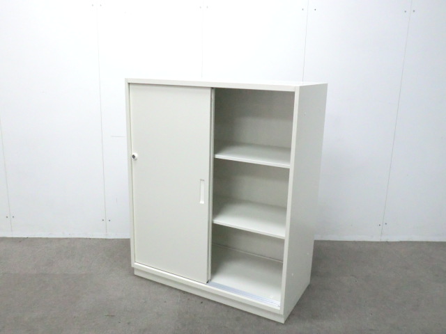 イトーキ / ホワイト / 【中古】 引違い書庫