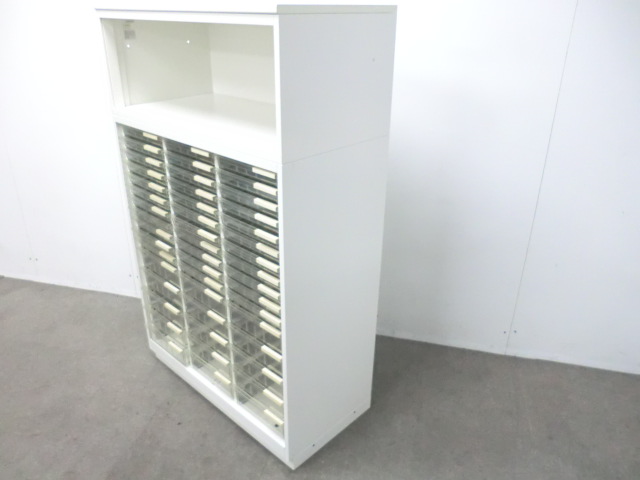 イトーキ/シンライン/ ホワイト / 【中古】 上下連結書庫