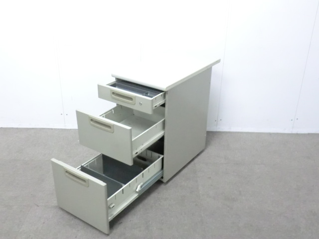 プラス / ニューグレー / 【中古】 3段脇机