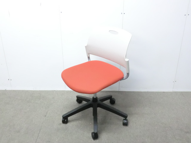 ウチダ/MF-276/オレンジ 【中古】 ミーティングチェア