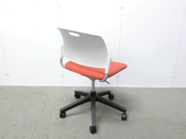 ウチダ/MF-276/オレンジ 【中古】 ミーティングチェア