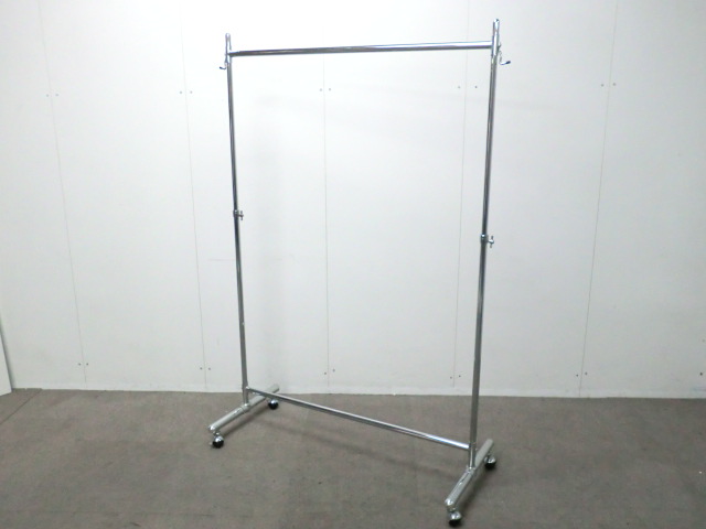 ハンガーラック / シルバー / 【中古】 上下伸縮式