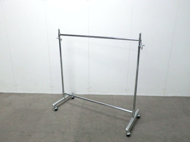 ハンガーラック / シルバー / 【中古】 上下伸縮式
