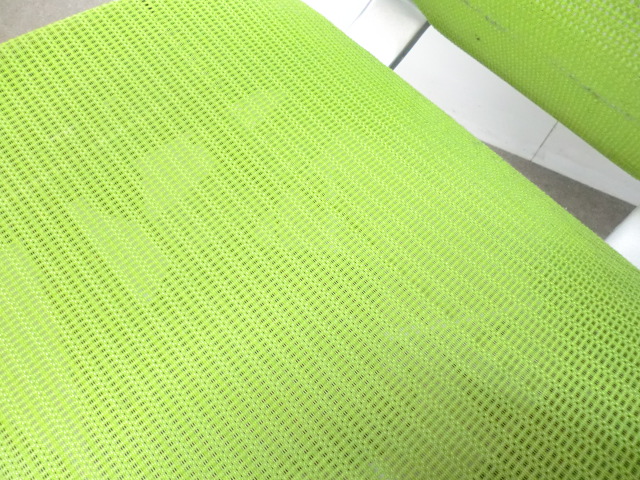 オカムラ/バロン/ライトグリーン/【中古】 OAチェア肘無し