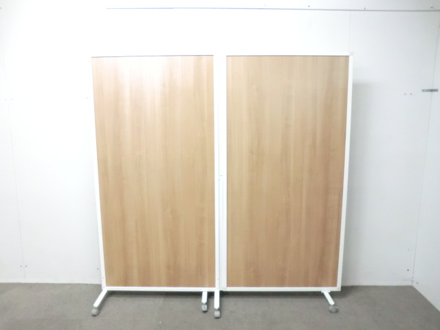 3連衝立 / 木目調 / 【中古】