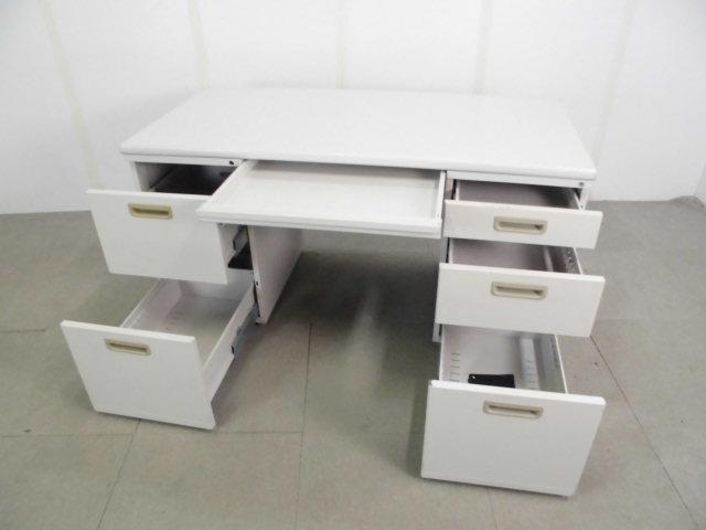 イナバ / 両袖デスク / ニューグレー