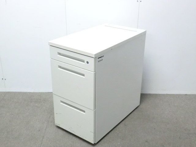 イトーキ / CZR / ホワイト / 【中古】 3段脇机