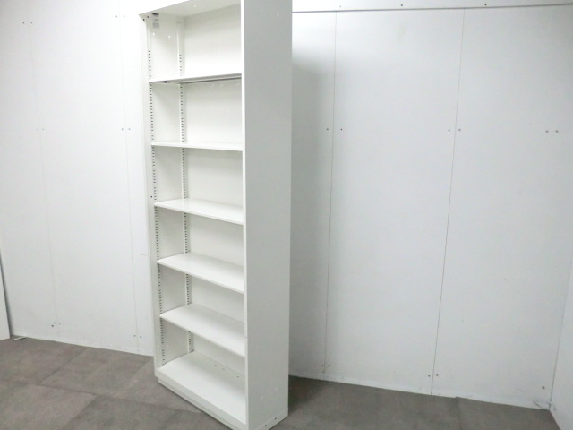 イトーキ/シンライン/ホワイト/【中古】オープンキャビネット