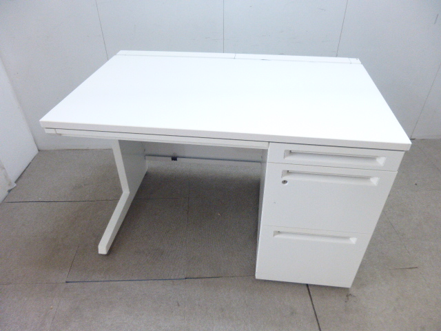 オカムラ/アドバンス/ホワイト/片袖デスク/【中古】