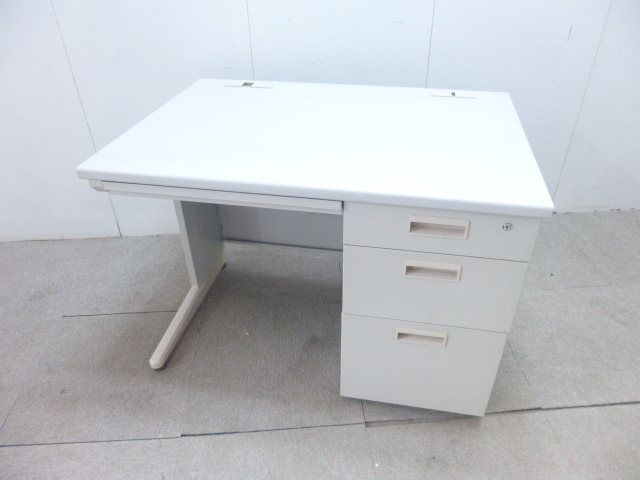 ニューグレー/片袖デスク/【中古】