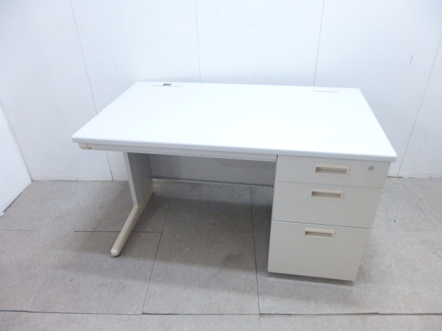 ニューグレー/片袖デスク/【中古】/幅1200