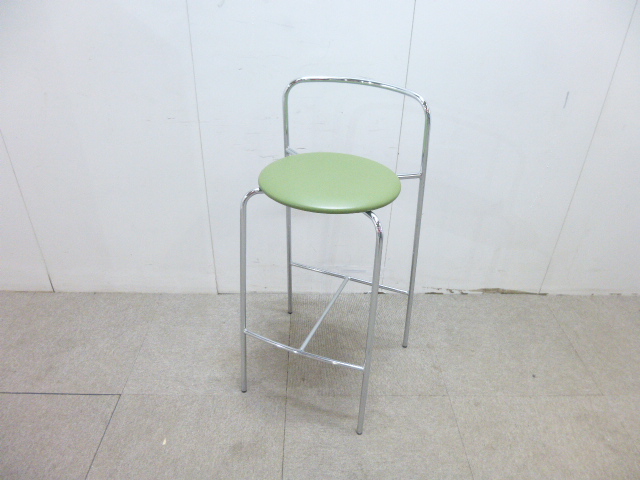 ウチダ/グリーン/カウンターチェア/【中古】